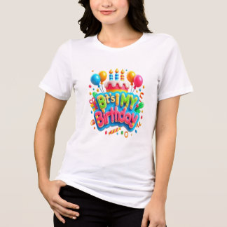 The Magic of Balloons Cake Happy Birthday Tri-Blend Shirt