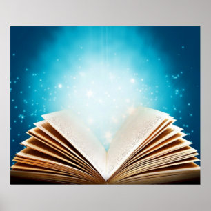 The magic of books and reading by healing love poster