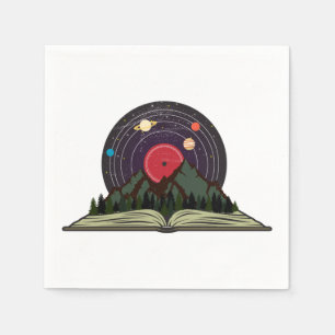 the magic of books vintage vinyl record napkin