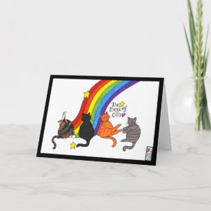 The Magic of Cats Card, Transparent Background Card