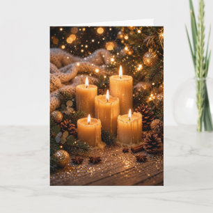 The Magic of Christmas – Golden Candlelight Holiday Card