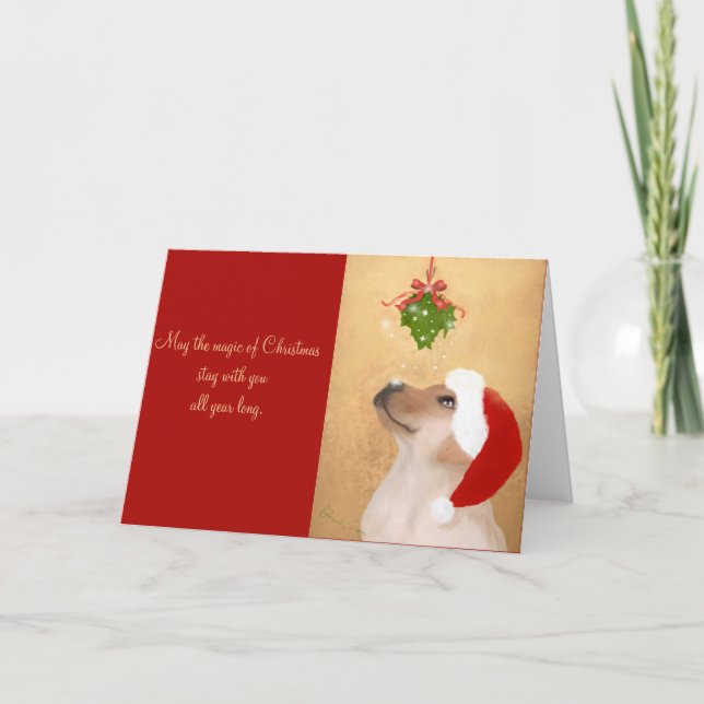 The Magic of Christmas Golden Retriever Christmas Holiday Card (Front)