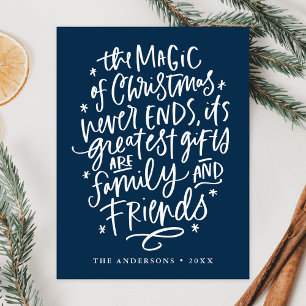 The Magic of Christmas Navy Non-Photo Holiday Postcard