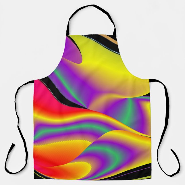 The Magic of Colours , Abstract 3D Rainbowart Apron (Front)