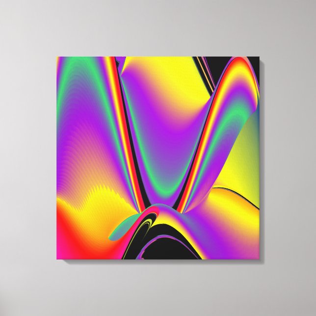 The Magic of Colours Abstract 3D Rainbowart Canvas Print (Front)