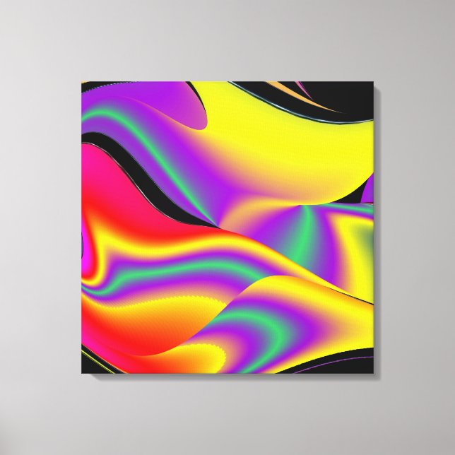The Magic of Colours Abstract 3D Rainbowart Canvas Print (Front)
