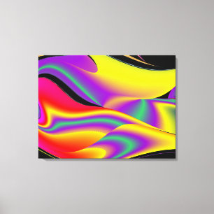 The Magic of Colours Abstract 3D Rainbowart Canvas Print