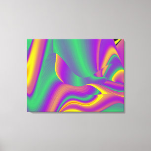 The Magic of Colours Abstract 3D Rainbowart Canvas Print