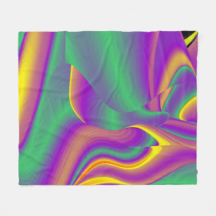 The Magic of Colours Abstract 3D Rainbowart Fleece Blanket