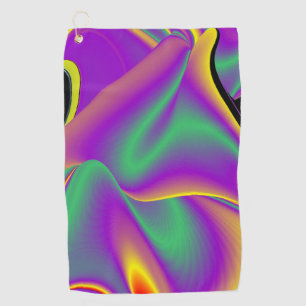 The Magic of Colours Abstract 3D Rainbowart Golf Towel