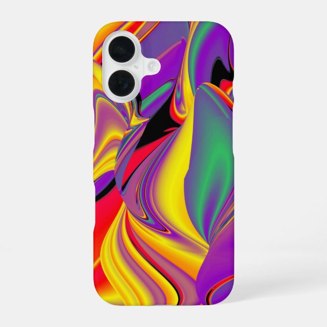 The Magic of Colours Abstract 3D Rainbowart iPhone 16 Case (Back)