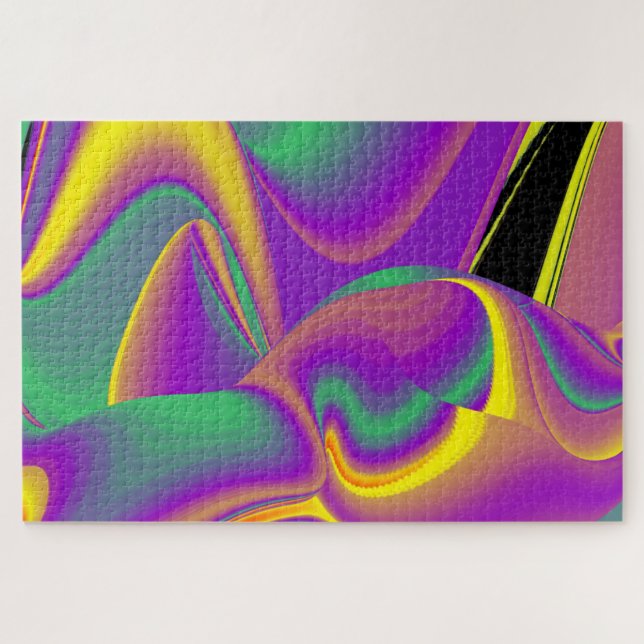 The Magic of Colours Abstract 3D Rainbowart Jigsaw Puzzle (Horizontal)