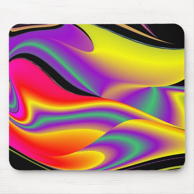 The Magic of Colours Abstract 3D Rainbowart Mouse Pad (Front)