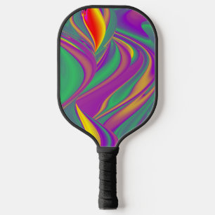 The Magic of Colours Abstract 3D Rainbowart Pickleball Paddle