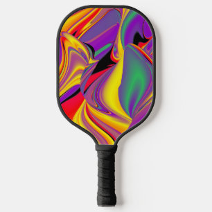 The Magic of Colours Abstract 3D Rainbowart Pickleball Paddle