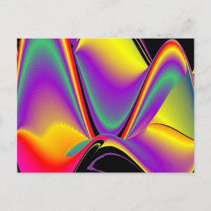 The Magic of Colours Abstract 3D Rainbowart Postcard