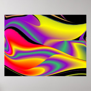 The Magic of Colours Abstract 3D Rainbowart Poster