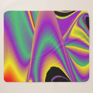 The Magic of Colours Abstract 3D Rainbowart Sherpa Blanket