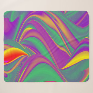 The Magic of Colours Abstract 3D Rainbowart Sherpa Blanket