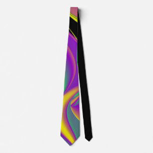 The Magic of Colours , Abstract 3D Rainbowart Tie
