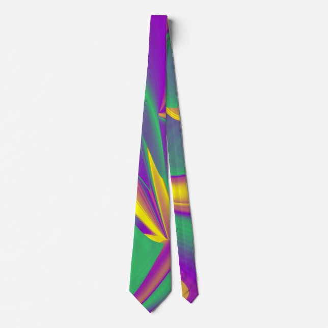The Magic of Colours , Abstract 3D Rainbowart Tie (Front)