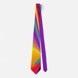 The Magic of Colours , Abstract 3D Rainbowart Tie