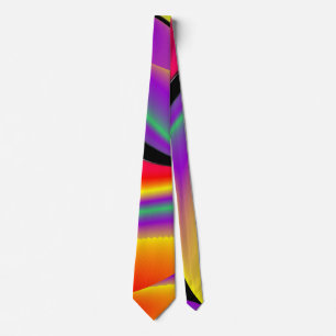 The Magic of Colours , Abstract 3D Rainbowart Tie