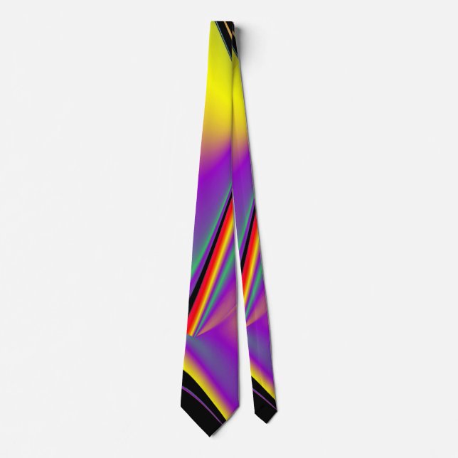 The Magic of Colours , Abstract 3D Rainbowart Tie (Front)
