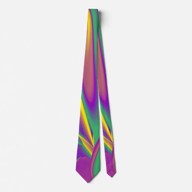 The Magic of Colours , Abstract 3D Rainbowart Tie (Front)
