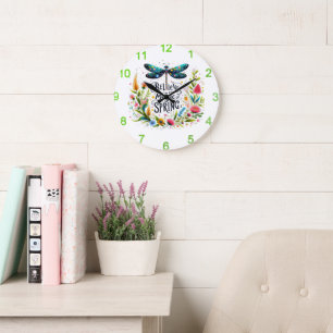 The Magic of Spring floral Large Clock