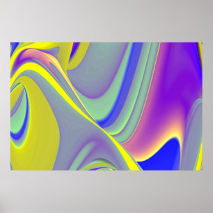 The Magic of Summer , Abstract 3D Art Poster