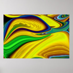 The Magic of Summer , Abstract 3D Art Poster