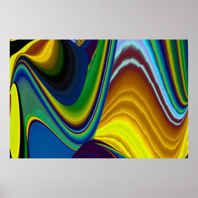 The Magic of Summer , Abstract 3D Art Poster (Front)