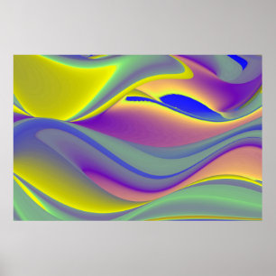 The Magic of Summer , Abstract 3D Art Poster