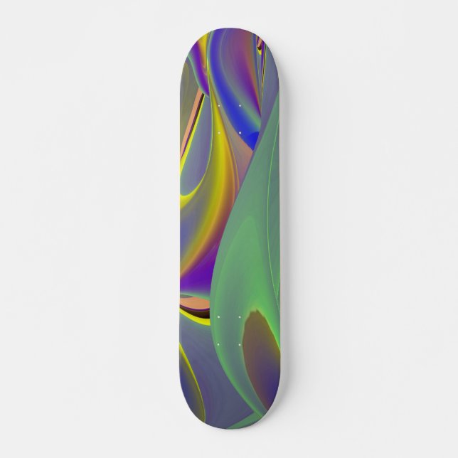 The Magic of Summer , Abstract 3D Art Skateboard (Front)