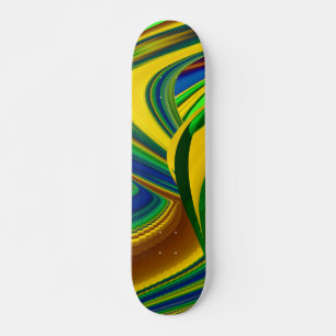 The Magic of Summer , Abstract 3D Art Skateboard