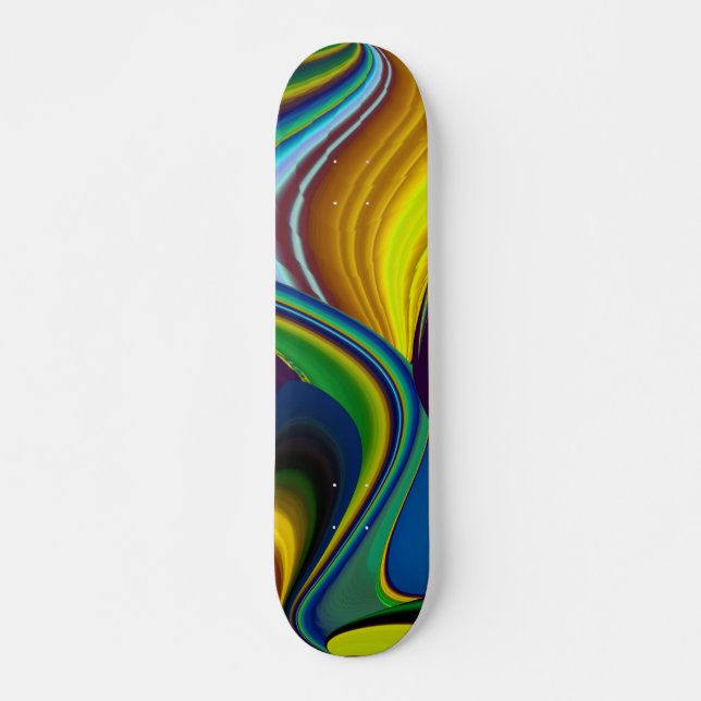 The Magic of Summer , Abstract 3D Art Skateboard (Front)