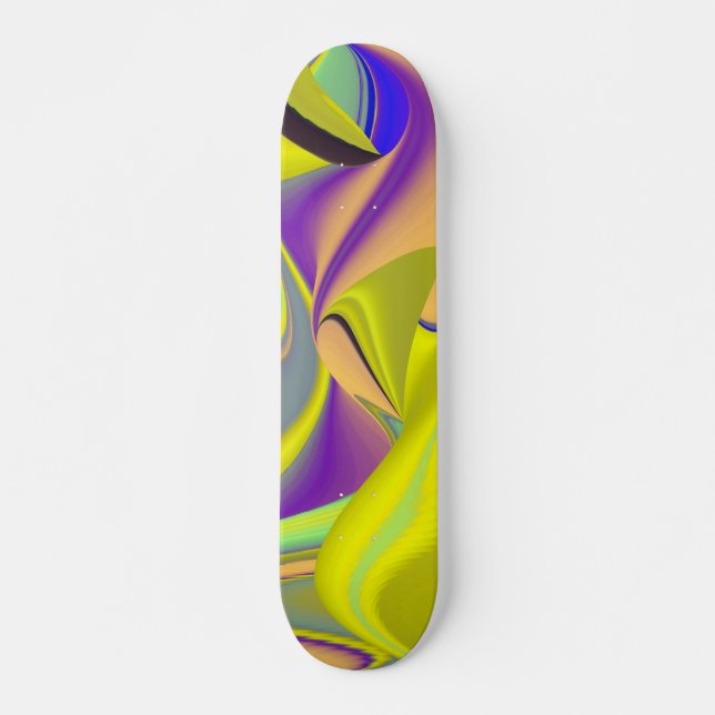 The Magic of Summer , Abstract 3D Art Skateboard (Front)