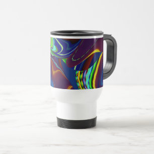 The Magic of Summer , Abstract 3D Art Travel Mug
