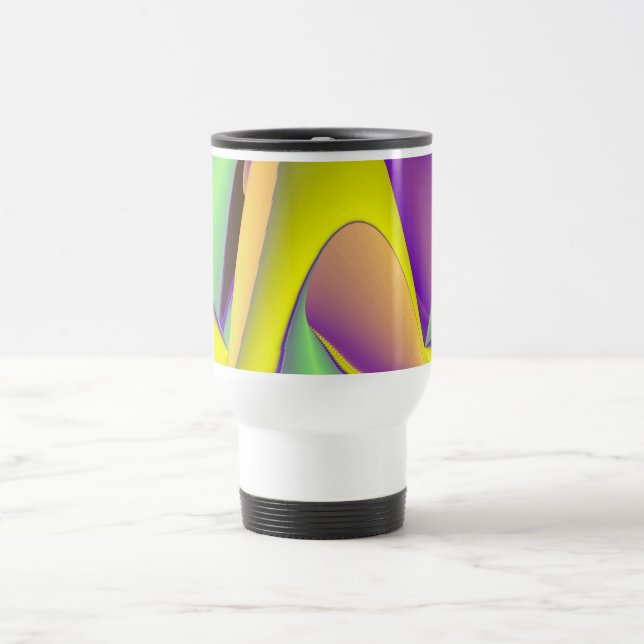 The Magic of Summer , Abstract 3D Art Travel Mug (Center)