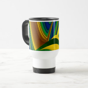 The Magic of Summer , Abstract 3D Art Travel Mug