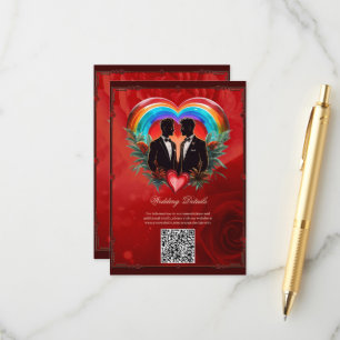 The magic of the moment: elegant gay silhouettes. enclosure card