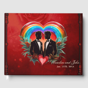 The magic of the moment: elegant gay silhouettes. guest book