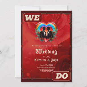 The magic of the moment: elegant gay silhouettes. invitation