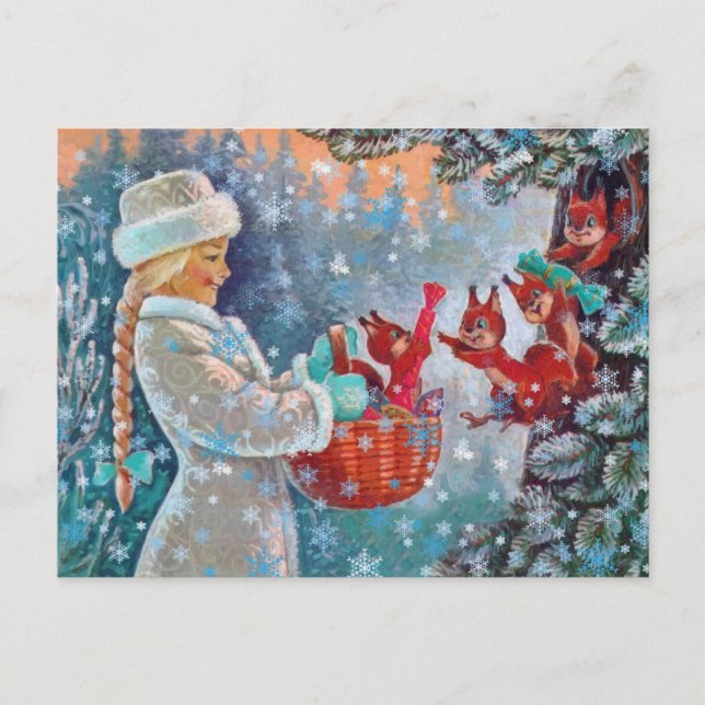 The Magic of the North Pole Holiday Postcard (Front)