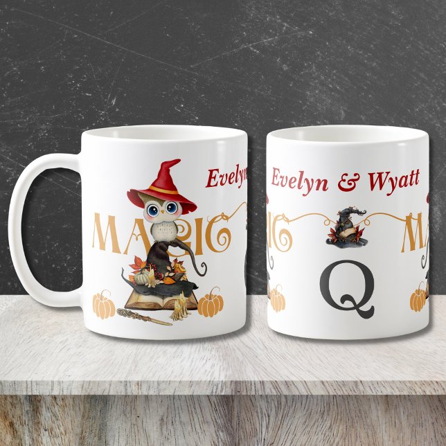 The Magic Witch Owl Fall Themed Personalised Coffee Mug (Creator Uploaded)