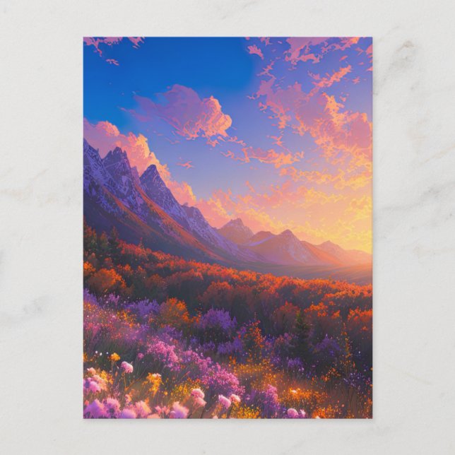 The Magical Allure of the Colourful Valley Postcard (Front)