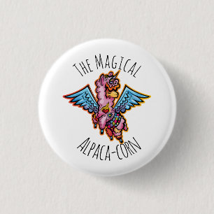 The Magical Alpaca-corn 3 Cm Round Badge