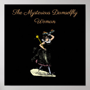 The magical damselfly woman poster