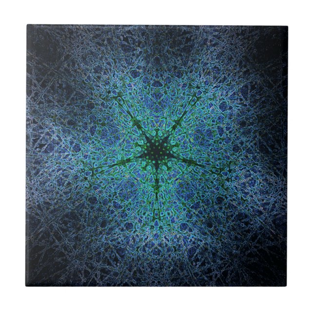 The magical design of galaxies ceramic tile (Front)